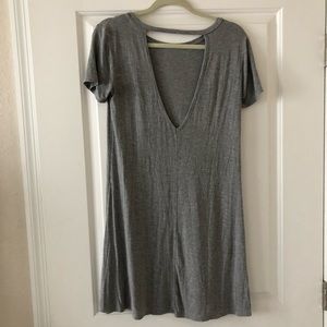 Back cut out Grey Dress